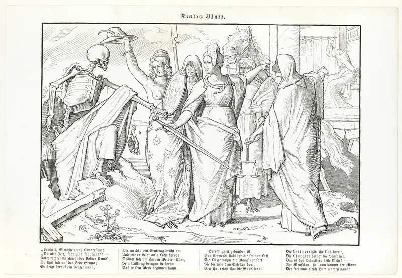 Auch ein Todtentanz, plate I Wall Art by Alfred Rethel - High-Resolution Digital Print