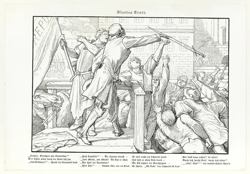 Auch ein Todtentanz, plate IV Wall Art by Alfred Rethel - High-Resolution Digital Print