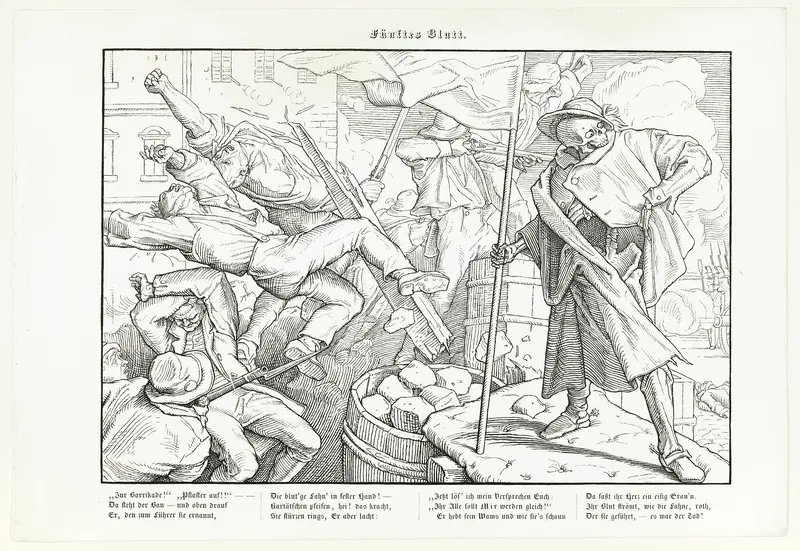 Auch ein Todtentanz, plate V Wall Art by Alfred Rethel - High-Resolution Digital Print