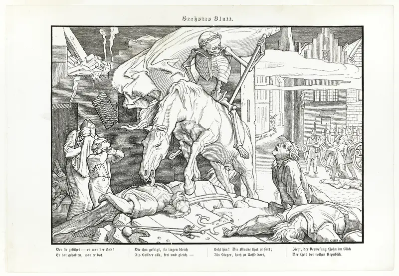 Auch ein Todtentanz, plate VII Wall Art by Alfred Rethel - High-Resolution Digital Print