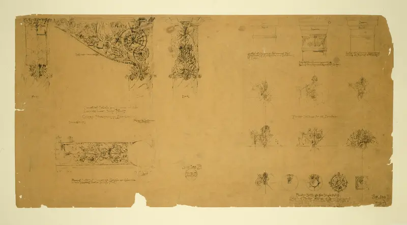 Auditorium Building, Chicago, Illinois, Plaster Details for Gallery Wall Art by Adler & Sullivan, Architects - High-Resolution Digital Print