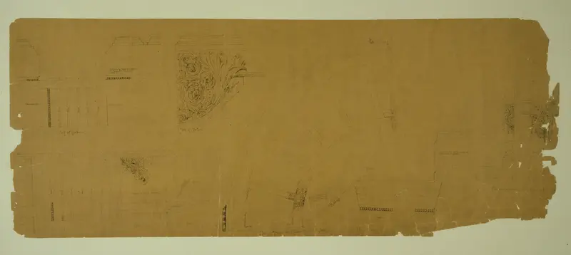 Auditorium Building, Chicago, Illinois, Plaster Details for Vestibule Arch Wall Art by Adler & Sullivan, Architects - High-Resolution Digital Print