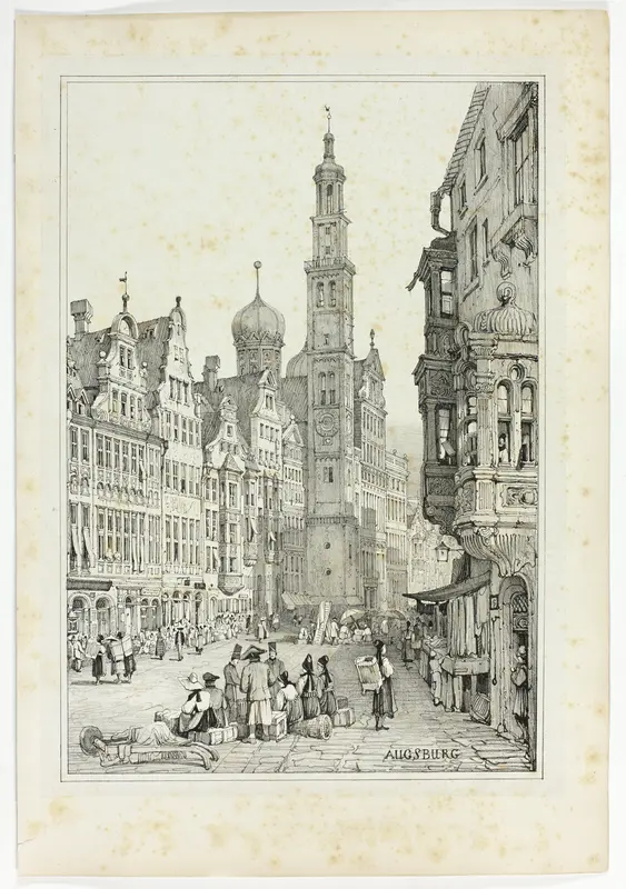 Augsburg, from Facsimiles of Sketches made in Flanders and Germany