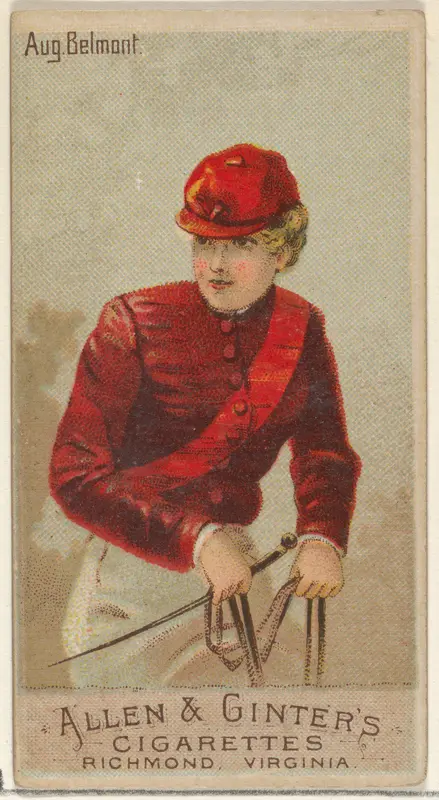 August Belmont, from the Racing Colors of the World series (N22a) for Allen & Ginter Cigarettes Wall Art by Allen & Ginter - High-Resolution Digital Print
