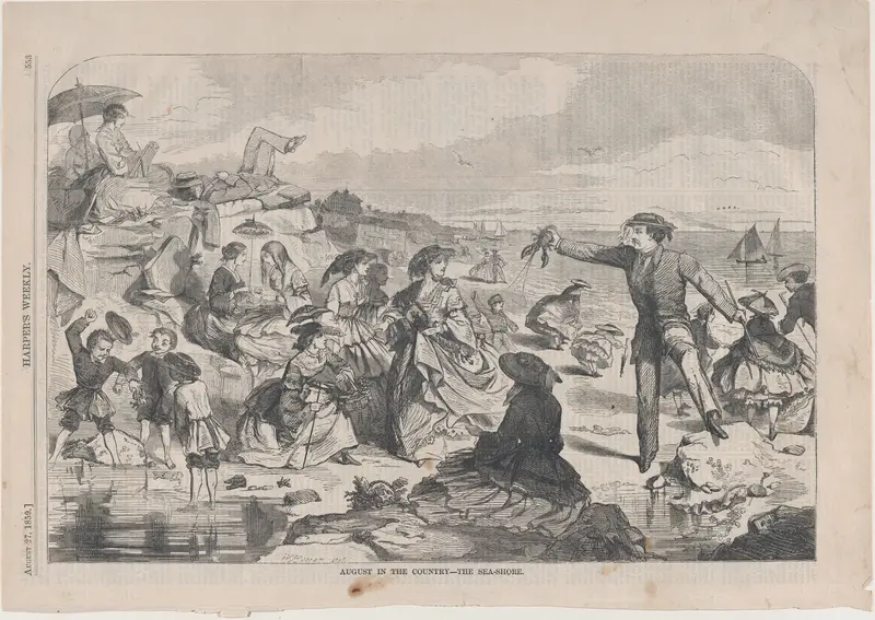 August in the Country – The Sea-Shore (from "Harper's Weekly," Vol. III) Wall Art by Winslow Homer - High-Resolution Digital Print