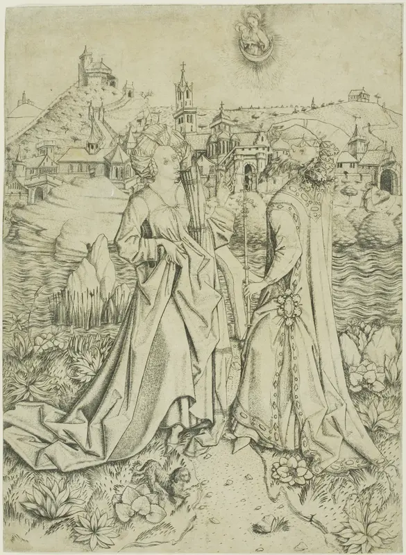 Augustus and the Sibyl Wall Art by Master E.S. - High-Resolution Digital Print