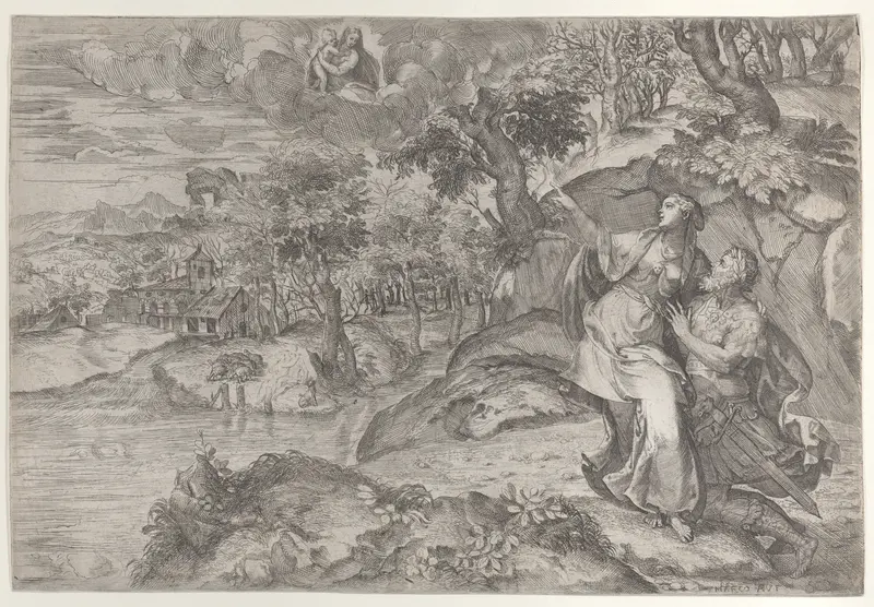 Augustus and the Tiburtine Sibyl Wall Art by Marco Angolo del Moro - High-Resolution Digital Print