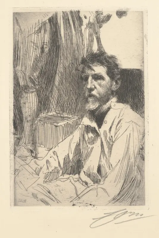 Augustus Saint Gaudens Wall Art by Anders Zorn - High-Resolution Digital Print