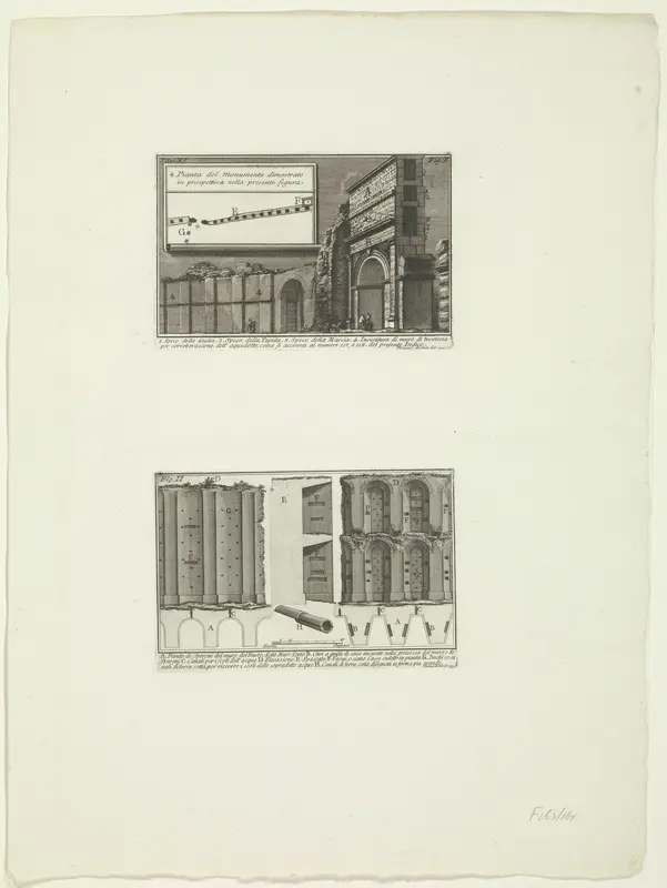 Aureliaanse Muur met aquaducten en Muro Torto te Rome Wall Art by Unknown - High-Resolution Digital Print