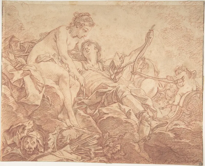 Aurora and Cephalus Wall Art by François Boucher - High-Resolution Digital Print