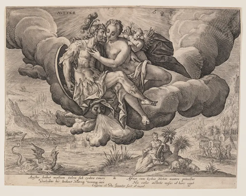 Auster, from The Winds Wall Art by Crispijn van de Passe, I - High-Resolution Digital Print