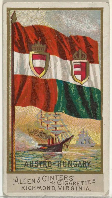 Austro-Hungary, from Flags of All Nations, Series 2 (N10) for Allen & Ginter Cigarettes Brands Wall Art by Allen & Ginter - High-Resolution Digital Print