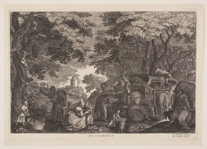 Autumn, from The Four Seasons Wall Art by Aegidius Sadeler, II - High-Resolution Digital Print