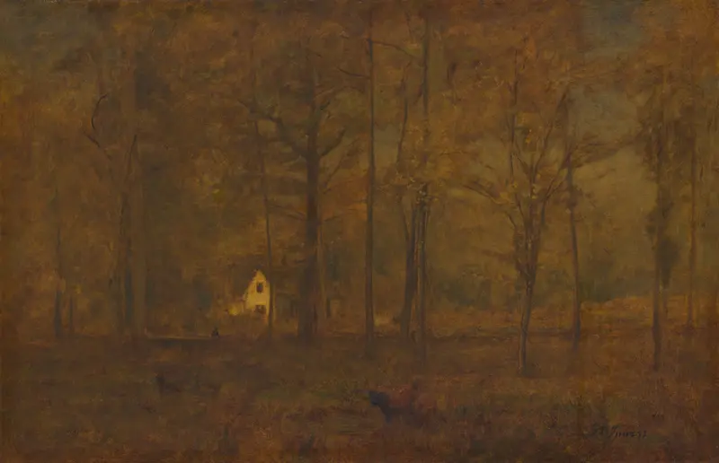 Autumn Woods Wall Art by George Inness - High-Resolution Digital Print