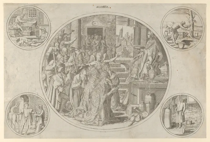 Avarice, from "Seven Deadly Sins" Wall Art by Léon Davent - High-Resolution Digital Print