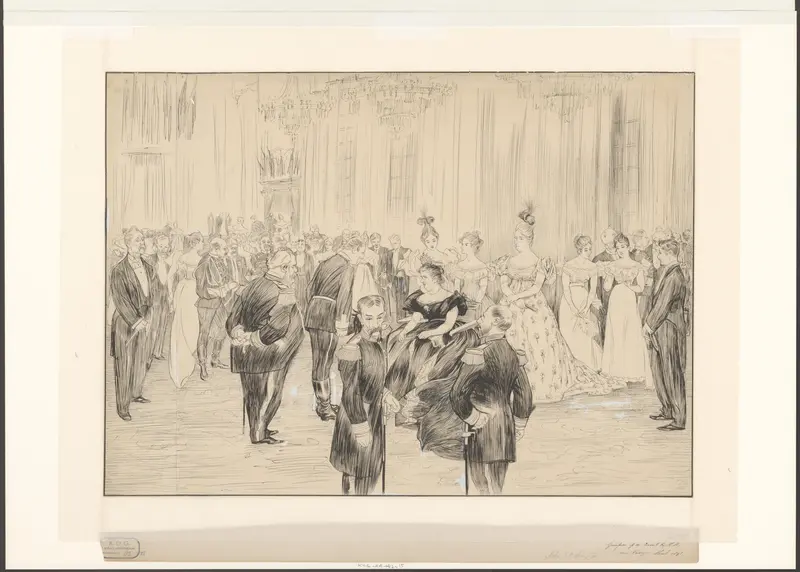 Avondfeest met koningin-regentes Emma der Nederlanden Wall Art by Willem Vaarzon Morel - High-Resolution Digital Print