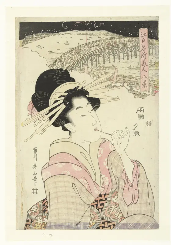 Avondgloed te Ryogoku Wall Art by Unknown - High-Resolution Digital Print
