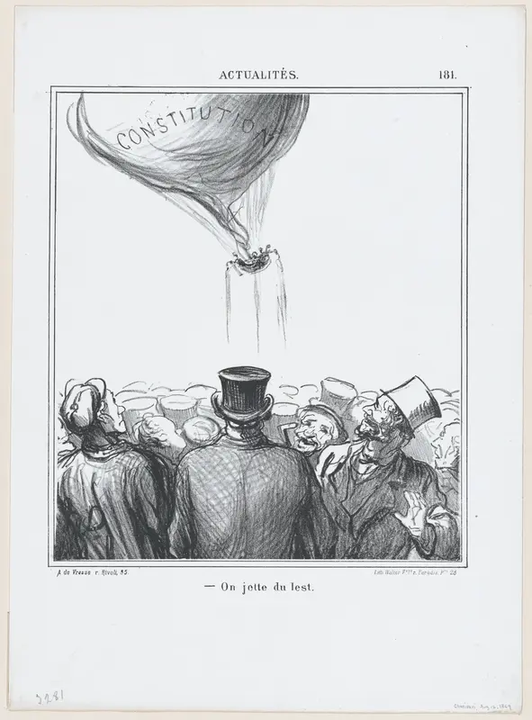 Away with the ballast!, from 'News of the day,' published in "Le Charivari" Wall Art by Honoré Daumier - High-Resolution Digital Print