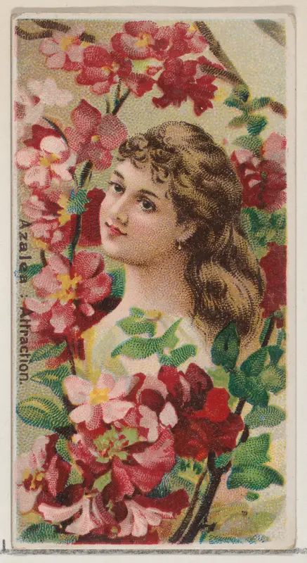 Azalea: Attraction, from the series Floral Beauties and Language of Flowers (N75) for Duke brand cigarettes Wall Art by American Tobacco Company - High-Resolution Digital Print
