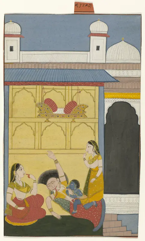 Baby Krishna doodt de demon Putana Wall Art by anonymous - High-Resolution Digital Print