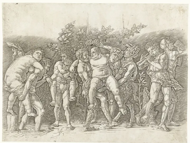Bacchanaal met Silenus Wall Art by Andrea Mantegna - High-Resolution Digital Print