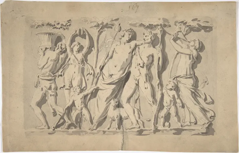 Bacchanal Scene Wall Art by Anonymous, French, 18th century - High-Resolution Digital Print