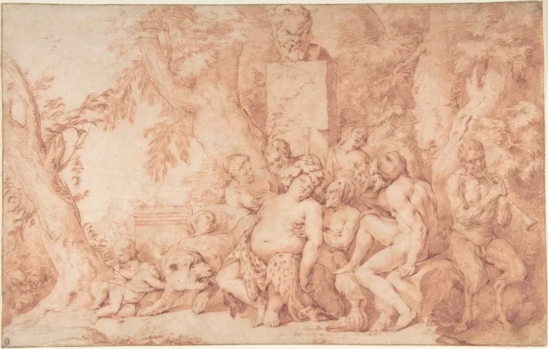 Bacchanalian Scene Wall Art by Hendrick Berckman - High-Resolution Digital Print