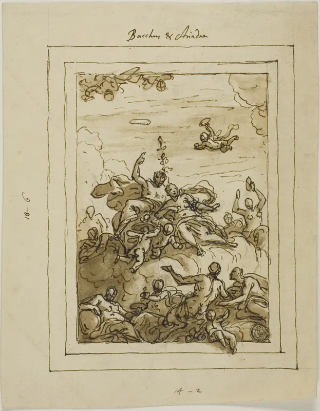 Bacchus and Ariadne Wall Art by James Thornhill - High-Resolution Digital Print