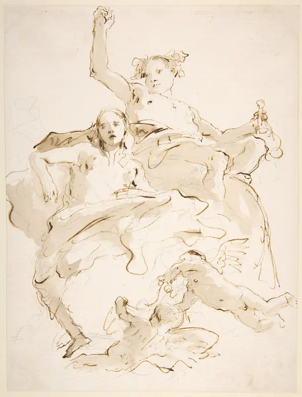 Bacchus and Ariadne Wall Art by Giovanni Battista Tiepolo - High-Resolution Digital Print