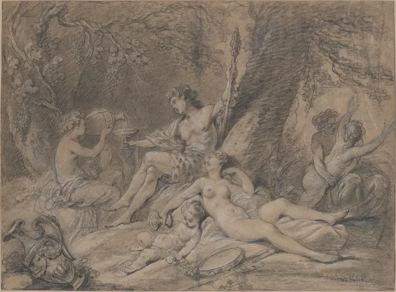 Bacchus and Ariadne Wall Art by Jean Hughes Taraval - High-Resolution Digital Print