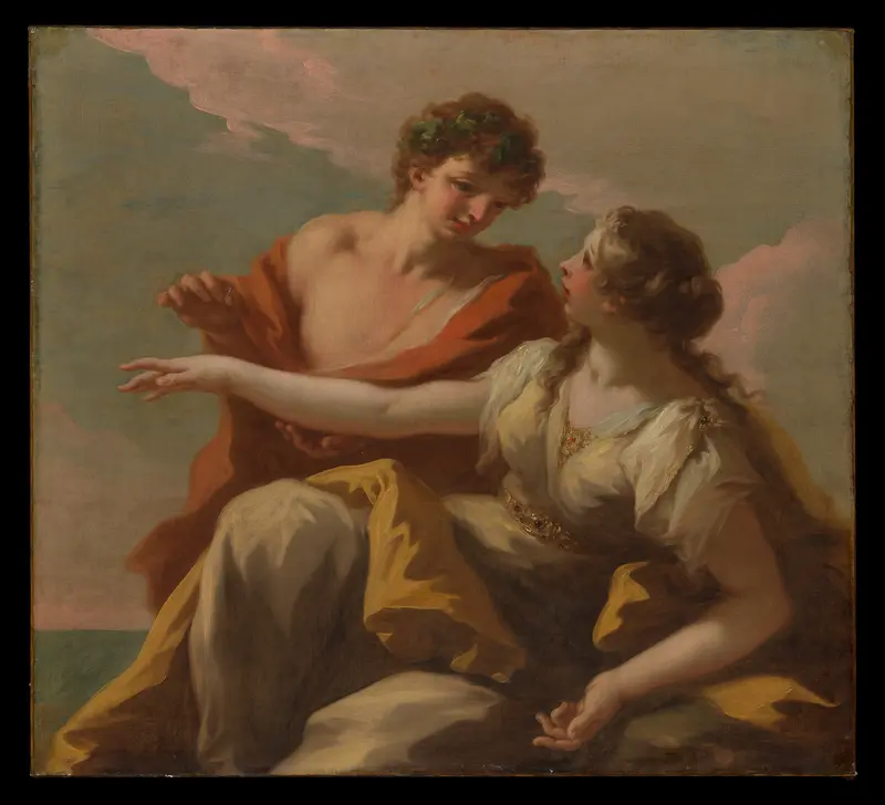 Bacchus and Ariadne Wall Art by Giovanni Antonio Pellegrini - High-Resolution Digital Print