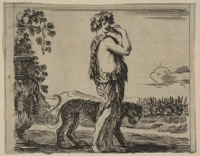 Bacchus, from 'Game of Mythology' (Jeu de la Mythologie) Wall Art by Stefano della Bella - High-Resolution Digital Print