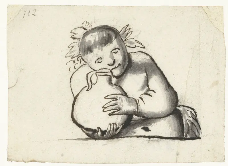 Bacchus met een kan Wall Art by Harmen ter Borch - High-Resolution Digital Print