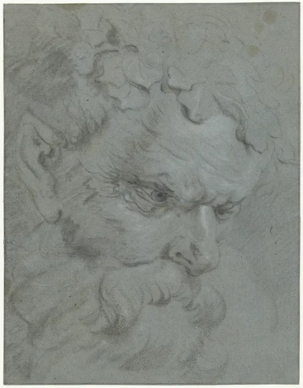 Bacchuskop, omlaag kijkend naar rechts Wall Art by Unknown - High-Resolution Digital Print