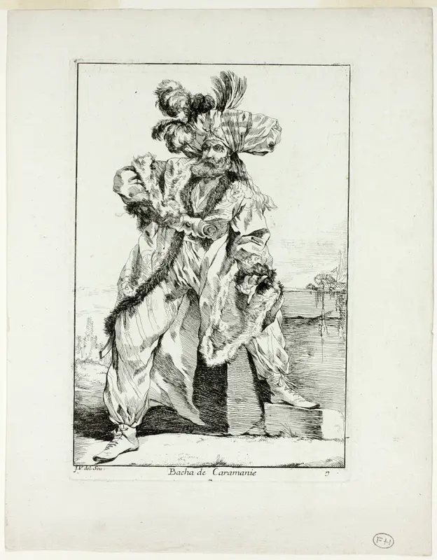 Bacha de Caramanie, plate seven from Caravanne du Sultan à la Mecque