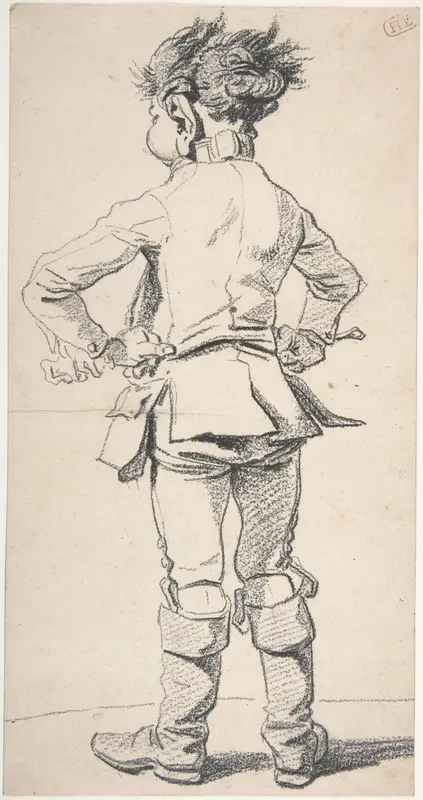 Back View of a Roman Servant Boy Wall Art by François André Vincent - High-Resolution Digital Print