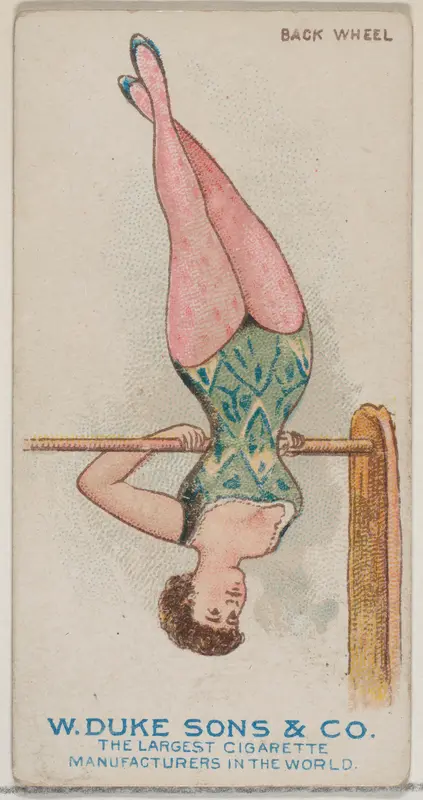 Back Wheel, from the Gymnastic Exercises series (N77) for Duke brand cigarettes Wall Art by W. Duke, Sons & Co. - High-Resolution Digital Print