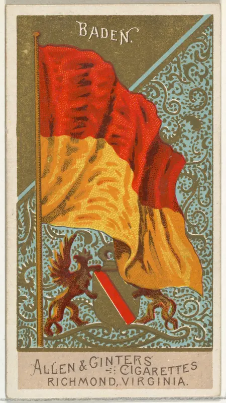 Baden, from Flags of All Nations, Series 2 (N10) for Allen & Ginter Cigarettes Brands Wall Art by Allen & Ginter - High-Resolution Digital Print