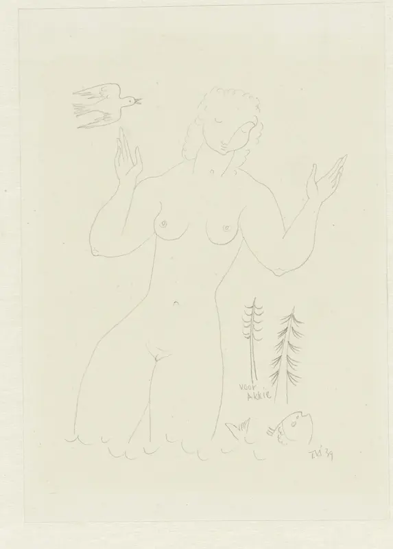 Badende vrouw Wall Art by Unknown - High-Resolution Digital Print