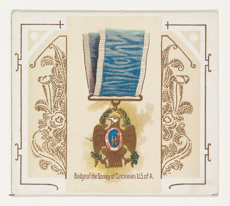Badge of the Society of Cincinnati, United States of America, from the World's Decorations series (N44) for Allen & Ginter Cigarettes Wall Art by Allen & Ginter - High-Resolution Digital Print