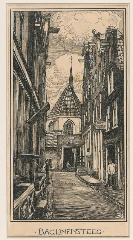 Bagijnensteeg te Amsterdam Wall Art by Willem Wenckebach - High-Resolution Digital Print