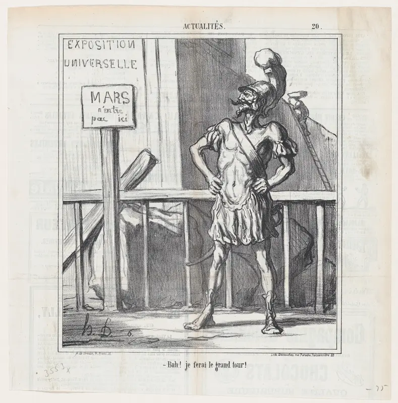 Bah! I will make a grand tour!, from "News of the day" Wall Art by Honoré Daumier - High-Resolution Digital Print