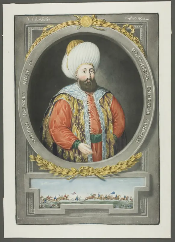 Bajazet Kahn I, from Portraits of the Emperors of Turkey Wall Art by John Young - High-Resolution Digital Print