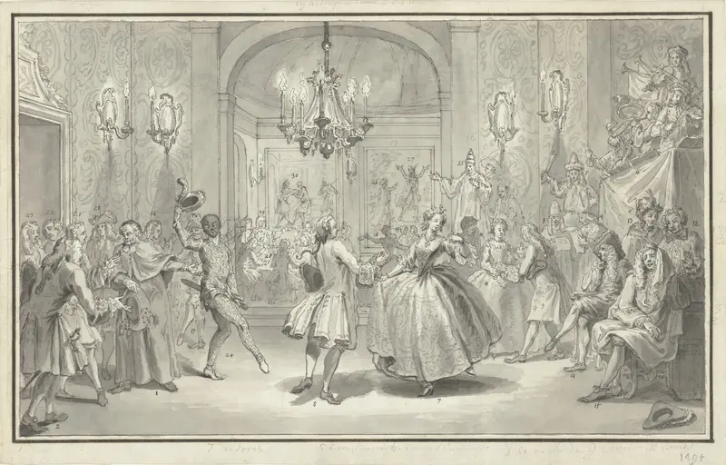 Bal der Europese vorsten, 1742 Wall Art by Simon Fokke - High-Resolution Digital Print
