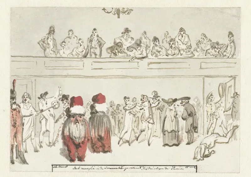 Bal masqué in de Zwanenburgerstraat (dagboek, 26 maart) Wall Art by Christiaan Andriessen - High-Resolution Digital Print