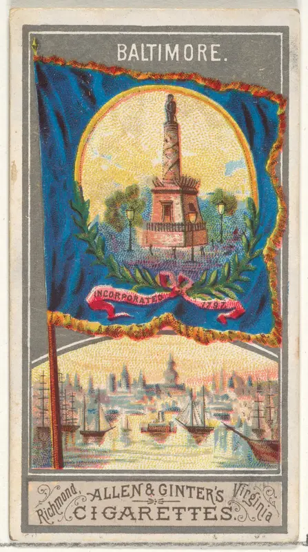 Baltimore, from the City Flags series (N6) for Allen & Ginter Cigarettes Brands Wall Art by Allen & Ginter - High-Resolution Digital Print