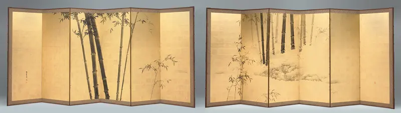 Bamboo Wall Art by Kishi Ganku - High-Resolution Digital Print