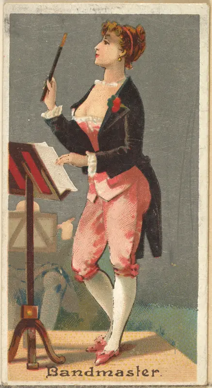 Bandmaster, from the Occupations for Women series (N166) for Old Judge and Dogs Head Cigarettes Wall Art by Goodwin & Company - High-Resolution Digital Print