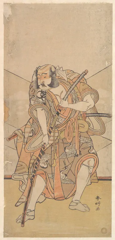 Bando Mitsugoro I in the Role of Asahina no Saburo, Drama "Sono Kyodai Fuji no Sugatami"