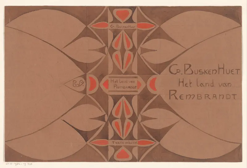 Bandontwerp voor: Cd. Busken Huet, Het land van Rembrand, 1898 Wall Art by Unknown - High-Resolution Digital Print
